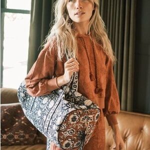 CLEOBELLA Women's Luna Duffel Bag, Mix Block Print